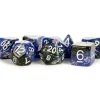 Shop All*FanRoll LIC632 Eternal Blue & Black w/ White Numbers - Miniature Marvels: Airplane Models & Painted Dice