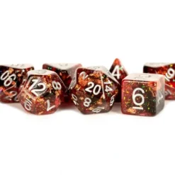 Shop All*FanRoll LIC631 Eternal Fire w/ White Numbers - Miniature Marvels: Airplane Models & Painted Dice