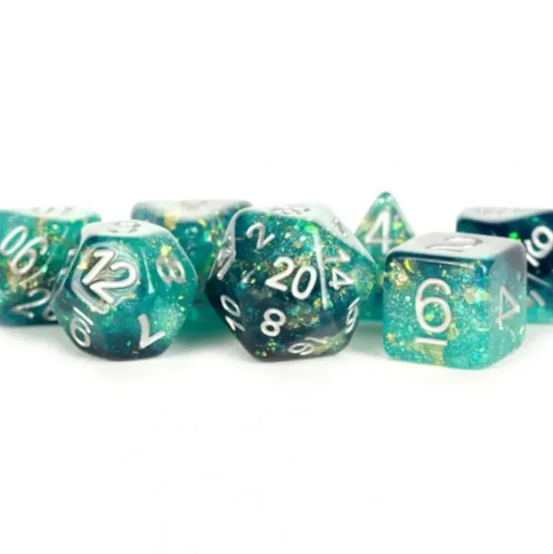 Shop All*FanRoll LIC634 Eternal Teal & Black w/ White Numbers - Miniature Marvels: Airplane Models & Painted Dice