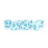 Shop All*FanRoll LIC680 Flash Dice Clear with Light Blue Numbers - Miniature Marvels: Airplane Models & Painted Dice