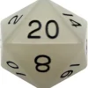 Shop All*FanRoll LIC31020 Glow in the Dark Clear w/ Black Numbers 35mm D20 - Miniature Marvels: Airplane Models & Painted Dice