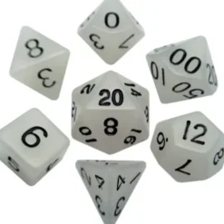 Shop All*FanRoll LIC310 Glow in the Dark Clear w/ Black Numbers - Miniature Marvels: Airplane Models & Painted Dice