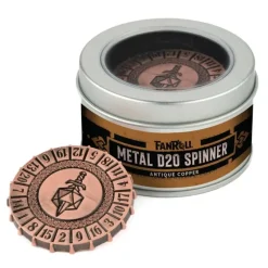 Shop All*Fanroll LIC9251 Metal d20 Spinner: Antique Copper - Miniature Marvels: Airplane Models & Painted Dice