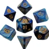 Shop All*FanRoll LIC422 Mini Dark Blue-Light Blue w/Gold Numbers - Miniature Marvels: Airplane Models & Painted Dice