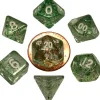 Shop All*FanRoll LIC4205 Mini Ethereal Green w/White Numbers - Miniature Marvels: Airplane Models & Painted Dice