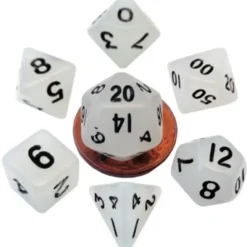 Shop All*FanRoll LIC4310 Mini Glow in the Dark Clear w/ Black Numbers - Miniature Marvels: Airplane Models & Painted Dice