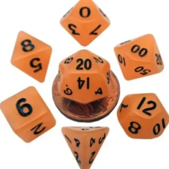Shop All*FanRoll LIC4304 Mini Glow in the Dark Orange w/ Black Numbers - Miniature Marvels: Airplane Models & Painted Dice