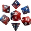 Shop All*FanRoll LIC412 Mini Red & Blue Marble w/ White Numbers - Miniature Marvels: Airplane Models & Painted Dice