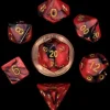Shop All*FanRoll LIC4113 Mini Red & Black Marble w/ Gold Numbers - Miniature Marvels: Airplane Models & Painted Dice