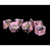 Shop All*FanRoll LIC173 Pink and Black Marble with Gold Numbers 16mm Poly Dice Set - Miniature Marvels: Airplane Models & Painted Dice