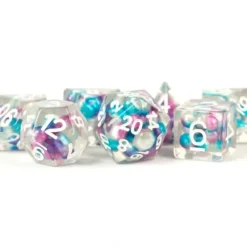 Shop All*FanRoll LIC693 Purple & Teal Pearl Beads w/ White Numbers - Miniature Marvels: Airplane Models & Painted Dice