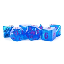 Shop All*FanRoll LIC176 Stardust Blue w/ Purple Numbers - Miniature Marvels: Airplane Models & Painted Dice