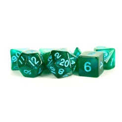 Shop All*FanRoll LIC178 Stardust Green w/ Blue Numbers - Miniature Marvels: Airplane Models & Painted Dice