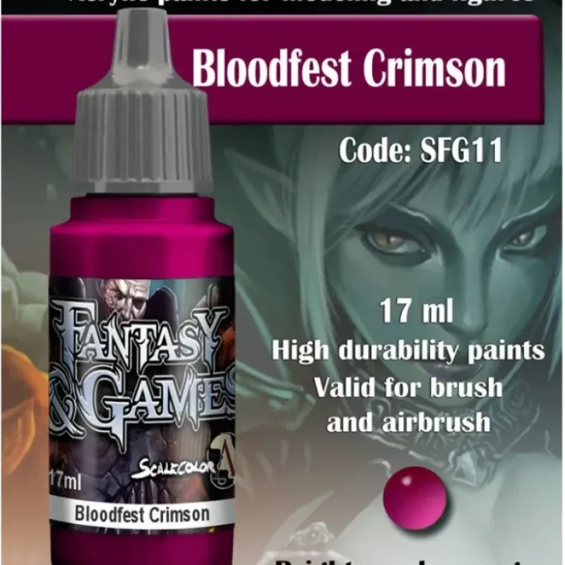 Paint<Fantasy & Games: Bloodfest Crimson S75 SFG-11 - Miniature Marvels: Airplane Models & Painted Dice