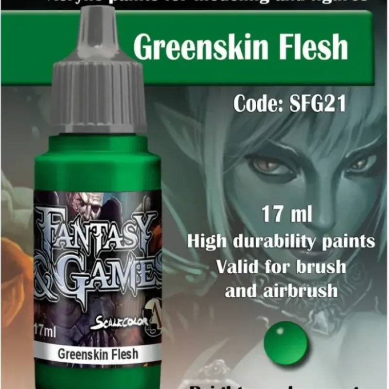 Paint<Fantasy & Games: Greenskin Flesh S75 SFG-21 - Miniature Marvels: Airplane Models & Painted Dice