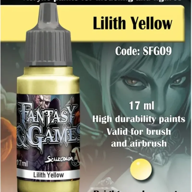 Paint<Fantasy & Games: Lilith Yellow S75 SFG-09 - Miniature Marvels: Airplane Models & Painted Dice