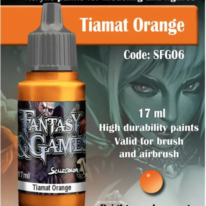 Paint<Fantasy & Games: Tiamat Orange S75 SFG-06 - Miniature Marvels: Airplane Models & Painted Dice
