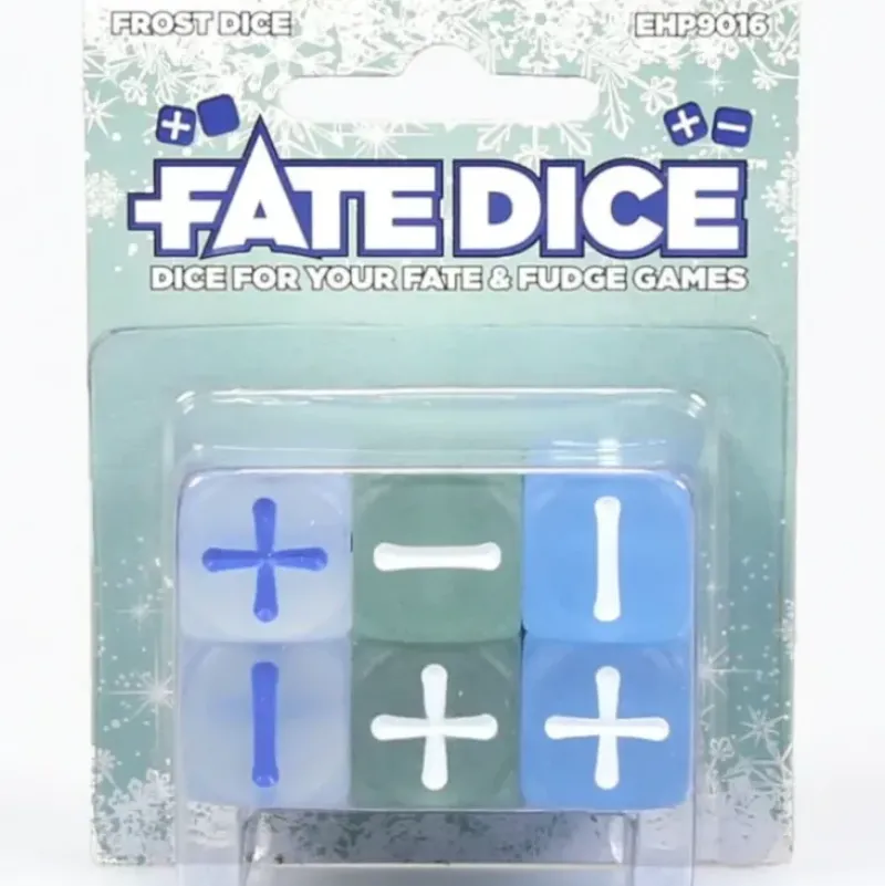 Shop All*Fate Core Dice: Frost Dice - Miniature Marvels: Airplane Models & Painted Dice