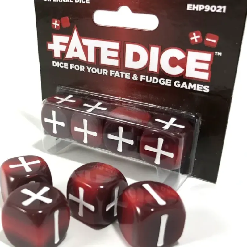 Dice<Fate Core RPG: Fate Dice - Infernal (4) EHP 9021 - Miniature Marvels: Airplane Models & Painted Dice