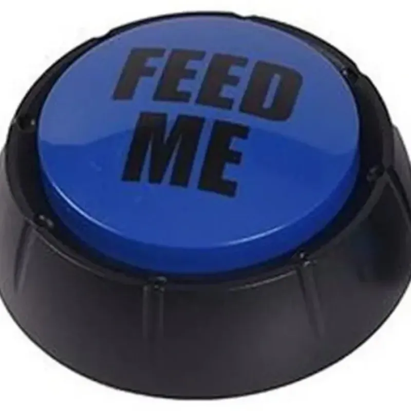 Egpull<FEED ME BUTTON - When simply speaking is too much effort! Lazy Kitchen Gag Joke - Miniature Marvels: Airplane Models & Painted Dice
