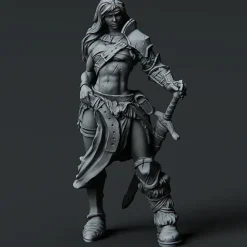 Shop All*Female Barbarian - Miniature Marvels: Airplane Models & Painted Dice