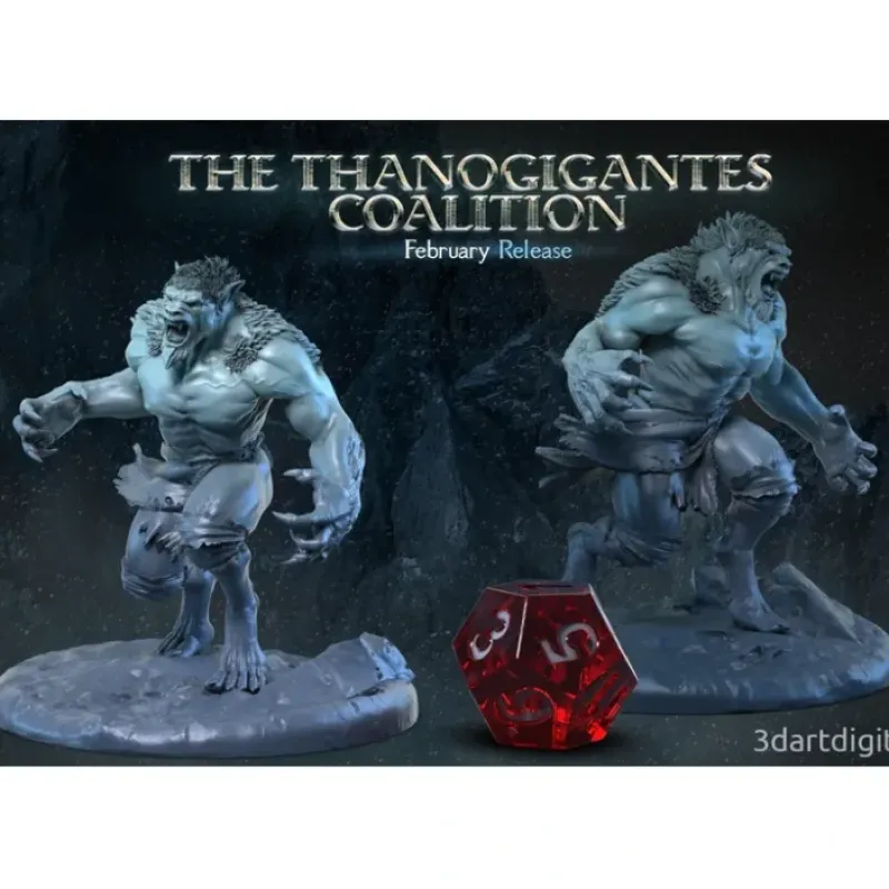 Miniature<Feral Yeti - Miniature Marvels: Airplane Models & Painted Dice