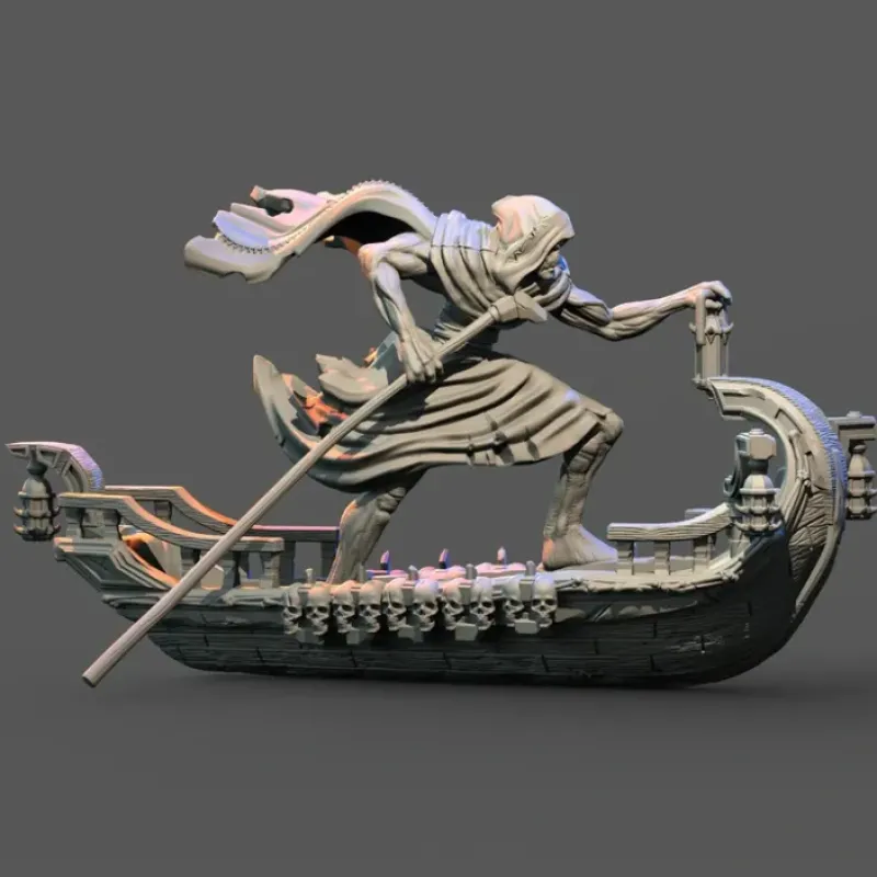 Miniature<Ferryman - Miniature Marvels: Airplane Models & Painted Dice