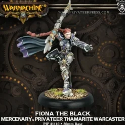 Miniature<Fiona the Black: Mercenaries - Warcaster PIP 41110 - Miniature Marvels: Airplane Models & Painted Dice