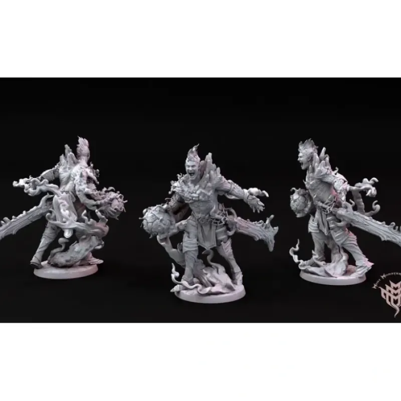 Miniature<Fire Giant Male - Miniature Marvels: Airplane Models & Painted Dice