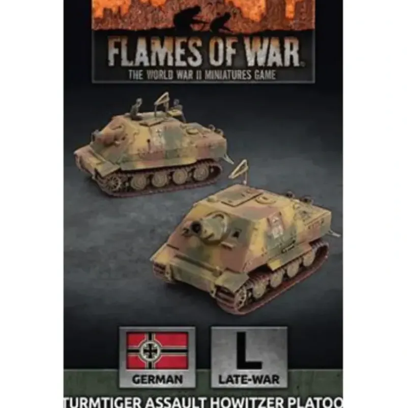 Shop All*Flames of War - Germany: Sturmtiger Assault Howitzer Platoon - Miniature Marvels: Airplane Models & Painted Dice