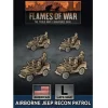 Shop All*Flames of War - USA: Airborne Jeep Recon Patrol - Miniature Marvels: Airplane Models & Painted Dice
