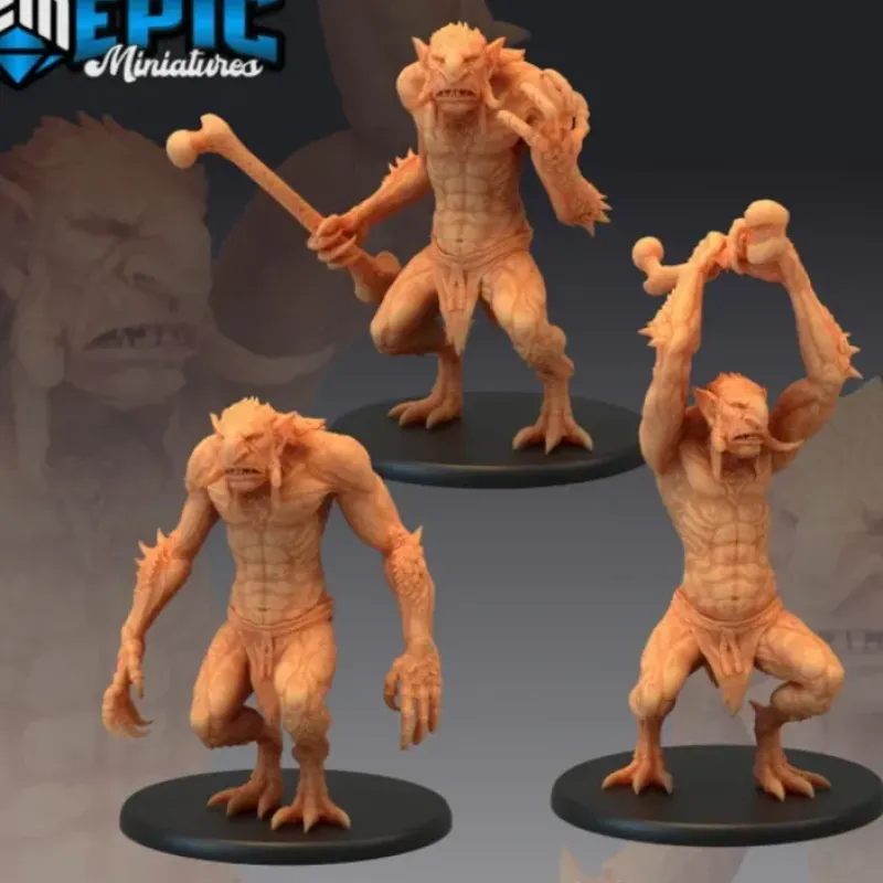 Miniature<Forest Troll - Miniature Marvels: Airplane Models & Painted Dice