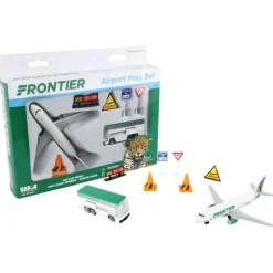 Airplane Model*Frontier Spot the Jaguar Airport Playset - Miniature Marvels: Airplane Models & Painted Dice