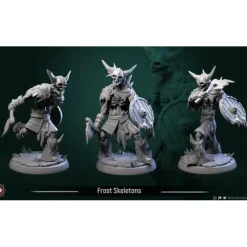 Miniature<Frost Skeletons - Miniature Marvels: Airplane Models & Painted Dice
