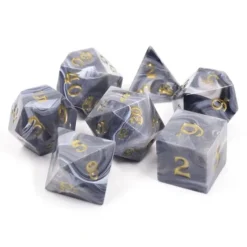 Shop All*Gandalf Hard Edged Dice w/Gold Numbers - Miniature Marvels: Airplane Models & Painted Dice