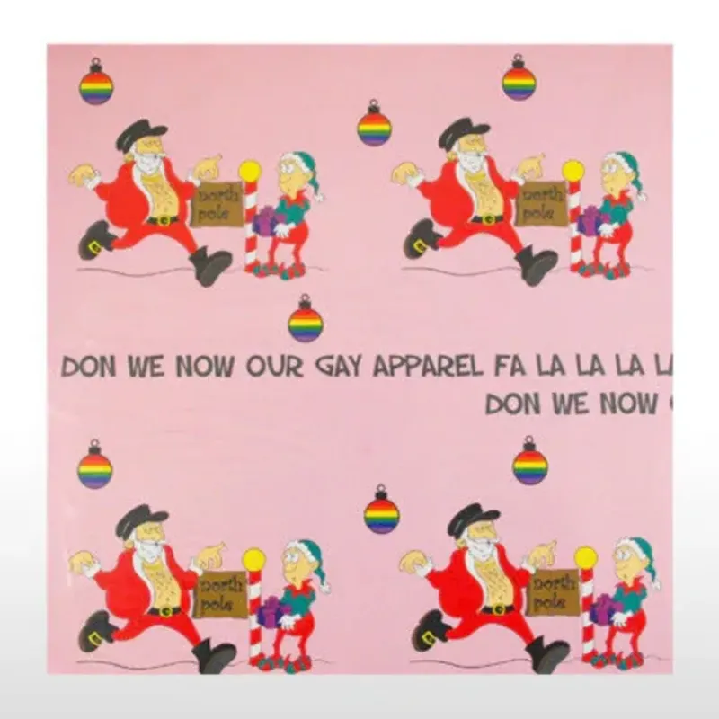 Egpull<GAY SANTA Christmas Wrapping Paper Gift Wrap - Don we now our gay apparel - Miniature Marvels: Airplane Models & Painted Dice