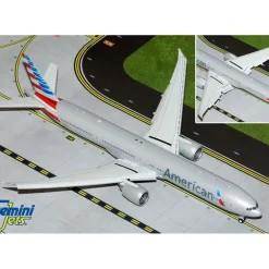 Airplane Model*Gemini Jets G2AAL1076F 1:200 American Boeing 777-300ER (Flaps Down) - Miniature Marvels: Airplane Models & Painted Dice