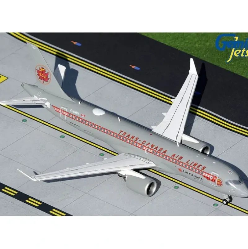 Airplane Model*Gemini Jets G2ACA999 1:200 Air Canada Airbus A220-300 C-GNBN "Trans-Canada Retro" - Miniature Marvels: Airplane Models & Painted Dice