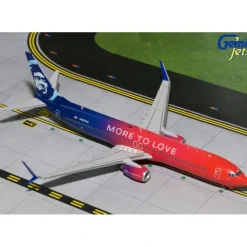 Airplane Model*Gemini Jets G2ASA696 1:200 Alaska Airlines Boeing 737-900ER "More to Love" N493AS - Miniature Marvels: Airplane Models & Painted Dice