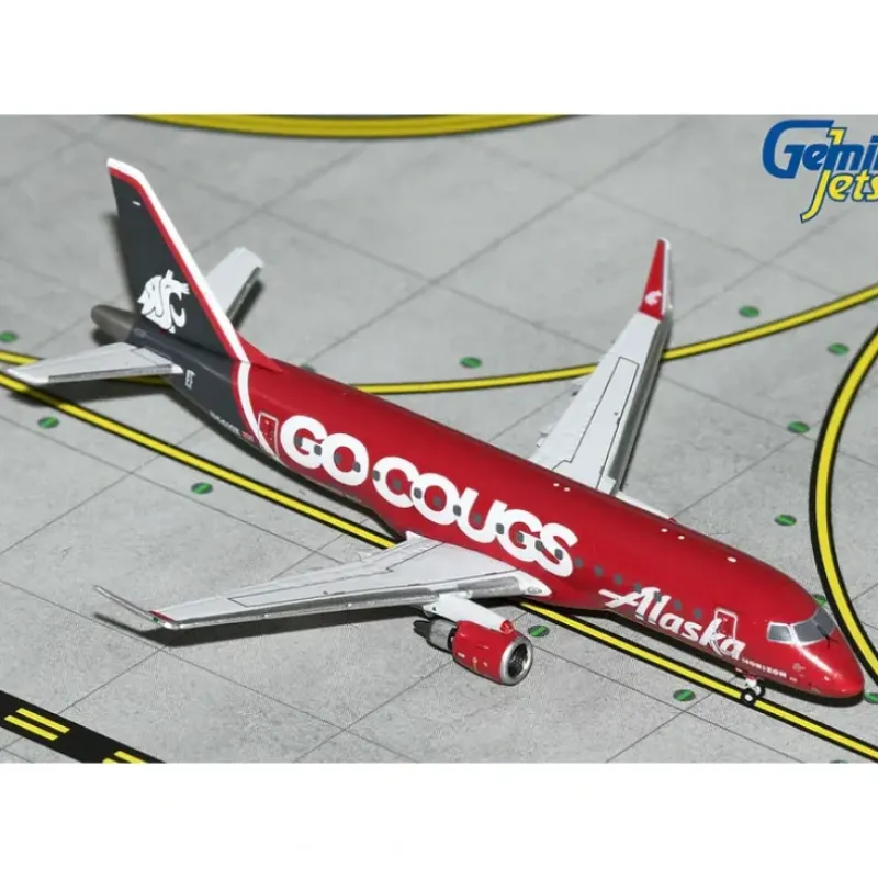 Airplane Model*Gemini Jets GJASA2250 1:400 Alaska Airlines ERJ-175LR Horizon Air N661QX "Washington State Univ. "Go Cougs"" - Miniature Marvels: Airplane Models & Painted Dice