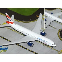 Airplane Model*Gemini Jets GJBAW2194F 1:400 British Airways Boeing 777-200ER "Oneworld" (Flaps Down) - Miniature Marvels: Airplane Models & Painted Dice