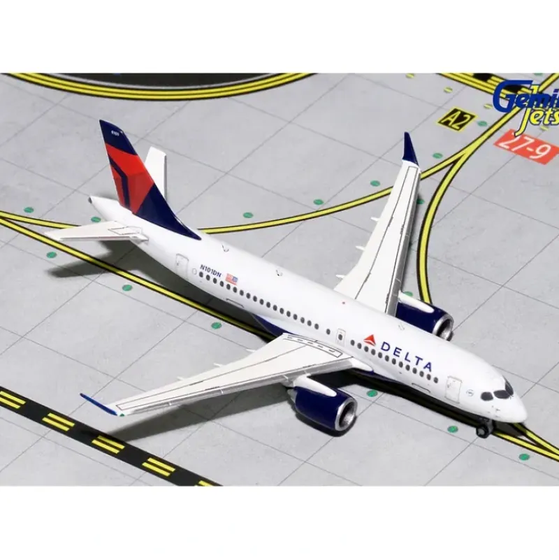 Airplane Model*Gemini Jets GJDAL1701 1:400 Delta Bombardier CS100/Airbus A220-100 N101DN - Miniature Marvels: Airplane Models & Painted Dice