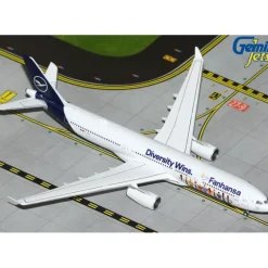 Airplane Model*Gemini Jets GJDLH2191 1:400 Lufthansa A330-300 "Fanhansa Diversity Wins" - Miniature Marvels: Airplane Models & Painted Dice
