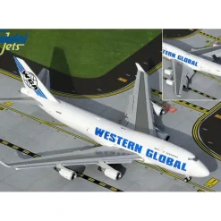 Airplane Model*Gemini Jets GJWGN2015F 1:400 Western Global Airlines 747-400F (Flaps Down) - Miniature Marvels: Airplane Models & Painted Dice