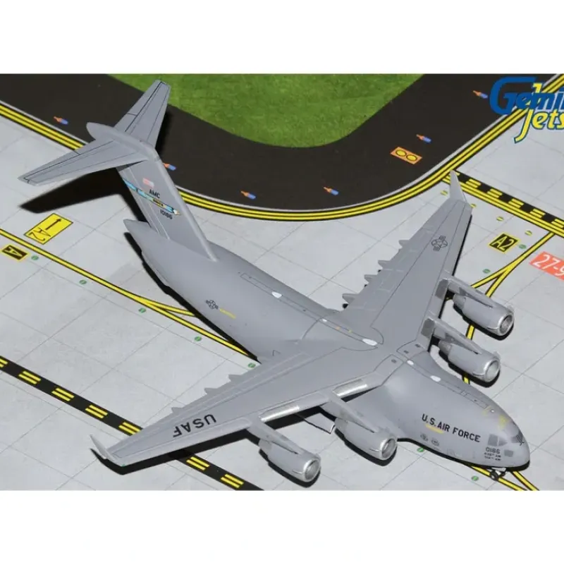 Airplane Model*Gemini Jets GMUSA113 1:400 C-17A Globemaster III 436th AW Eagle Wing, #01-0186, Dover AFB - Miniature Marvels: Airplane Models & Painted Dice