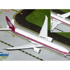 Airplane Model*Gemini Jets G2QTR1145F 1:200 Qatar Airways Boeing 777-300ER (Flaps Down) - Miniature Marvels: Airplane Models & Painted Dice