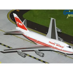 Airplane Model*Gemini Jets G2TWA1159 1:200 TWA Boeing 747SP N58201 Boston Express - Miniature Marvels: Airplane Models & Painted Dice