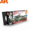 Paint<3Gen Acrylics: Modern Russian Colors Vol.1 LTG AK-11662 - Miniature Marvels: Airplane Models & Painted Dice