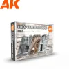 Paint<3Gen Acrylics: Old & Weathered Wood Vol.2 LTG AK-11674 - Miniature Marvels: Airplane Models & Painted Dice