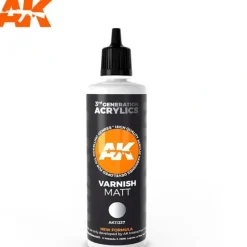 Shop All*3Gen Acrylics: Varnish Matt 100ml LTG AK-11237 - Miniature Marvels: Airplane Models & Painted Dice